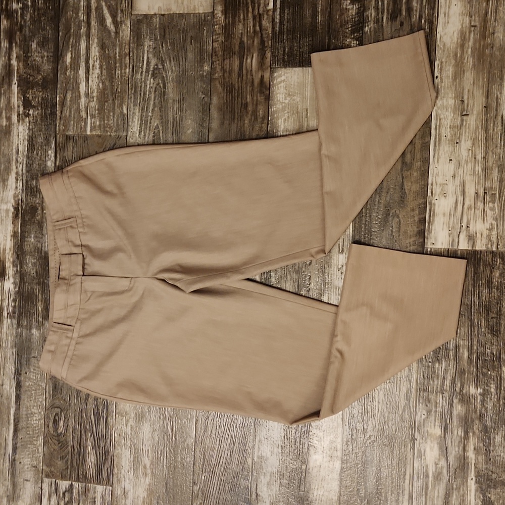 Zac & Rachel Khaki Lightweight Business Casual Cropped Dress Pants Women's 10